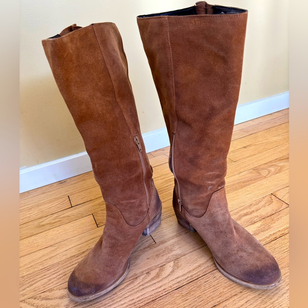 Suede Knee High Boots